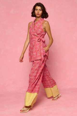 karavan clothing fashion spring summer 26 nai weekendwear collection chika kimono checked red