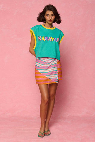 karavan clothing fashion spring summer 26 nai weekendwear collection persa pareo pink orange lines