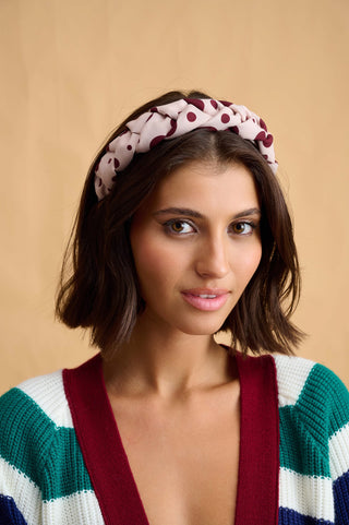 Thelma Headband (Dot Bordeaux)