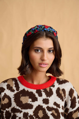 Thelma Headband (Lillies Black)