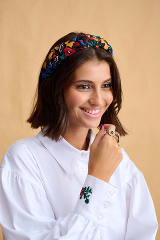 Thelma Headband (Abstract Black)