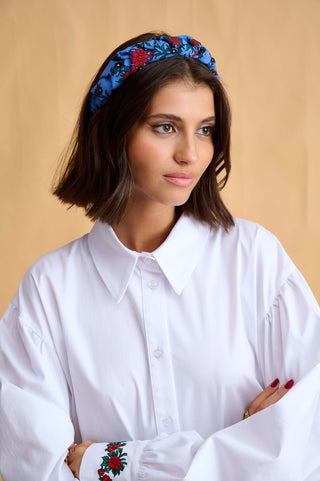 Thelma Headband (Carnation Blue)
