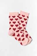 karavan loungewear planet fall winter 26' collection heart socks white red