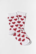 karavan loungewear planet fall winter 26' collection heart socks white red