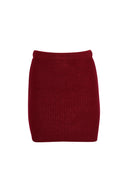 karavan fall winter 26' collection hedda knitted mini skirt burgundy