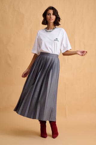 karavan clothing fashion fall winter 25 homecoming collection helena skirt grey