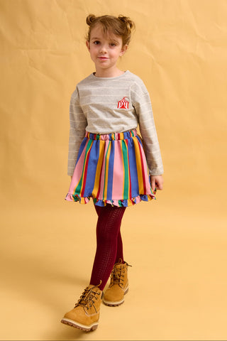 karavan clothing fashion fall winter 25 homecoming rookies collection hermione mini skirt multicolor stripes