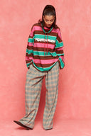 brooklyn sweatshirt karavan fall winter 26' collection pink brown stripes