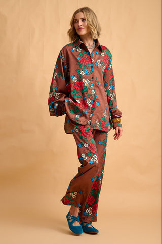 karavan clothing fashion fall winter 25 homecoming collection holly shirt brown red carnation