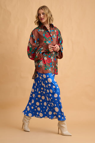 karavan clothing fashion fall winter 25 homecoming collection holly shirt brown red carnation