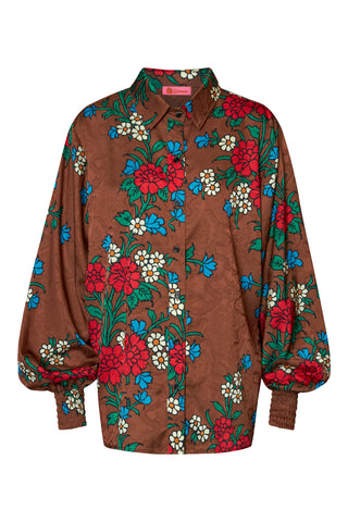 karavan clothing fashion fall winter 25 homecoming collection holly shirt brown red carnation
