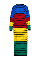 karavan fall winter 26' collection honey knitted dress multicolor lines