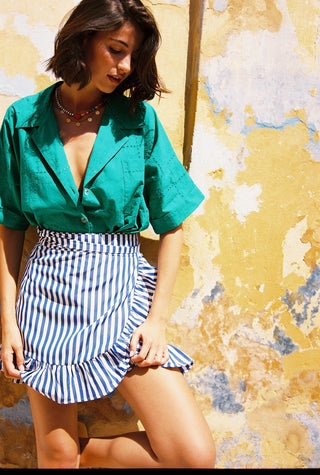 karavan clothing fashion spring summer 26 nai special issue collection zinnia shirt green