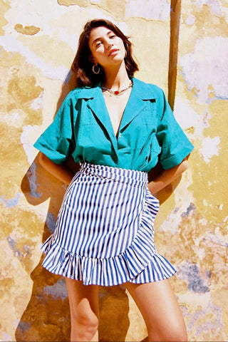 karavan clothing fashion spring summer 26 nai special issue collection zinnia shirt green