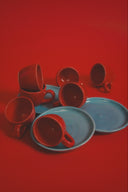 Greek Coffee Set (Blue/Red)
