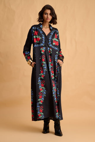 karavan clothing fashion fall winter 25 homecoming collection ioli dress pixel floral black