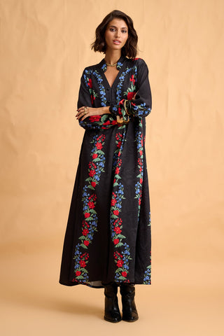 karavan clothing fashion fall winter 25 homecoming collection ioli dress pixel floral black