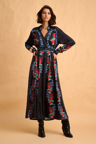 karavan clothing fashion fall winter 25 homecoming collection ioli dress pixel floral black