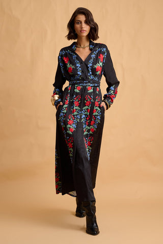 karavan clothing fashion fall winter 25 homecoming collection ioli dress pixel floral black