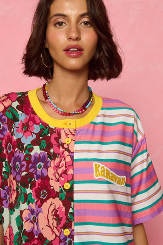 karavan clothing fashion spring summer 26 nai weekendwear collection irida dress floral print aqua lines