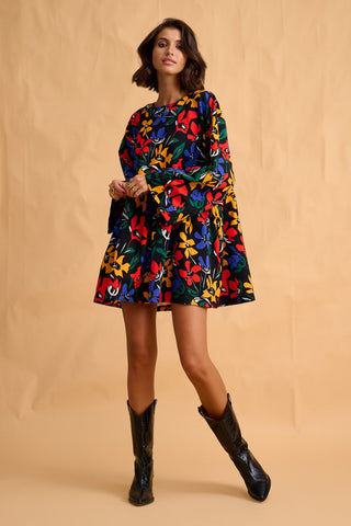 karavan clothing fashion fall winter 25 homecoming collection ivy mini dress black floral