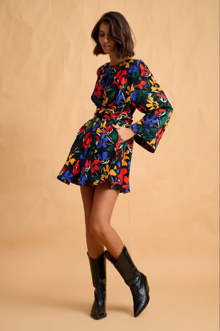 karavan clothing fashion fall winter 25 homecoming collection ivy mini dress black floral