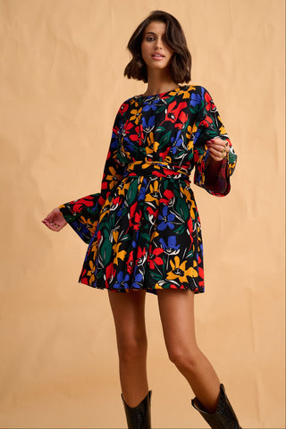 karavan clothing fashion fall winter 25 homecoming collection ivy mini dress black floral