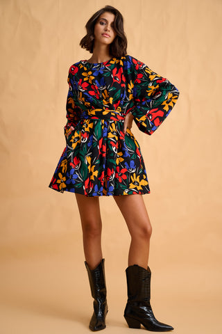 karavan clothing fashion fall winter 25 homecoming collection ivy mini dress black floral