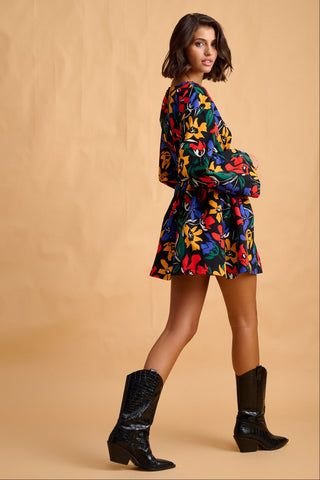 karavan clothing fashion fall winter 25 homecoming collection ivy mini dress black floral