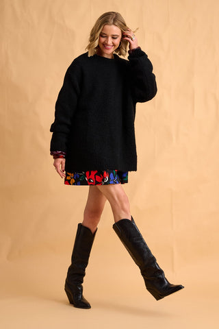 karavan clothing fashion fall winter 25 homecoming collection ivy mini dress black floral