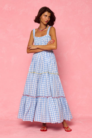 karavan clothing fashion spring summer 26 nai weekendwear collection izma dress checked ciel