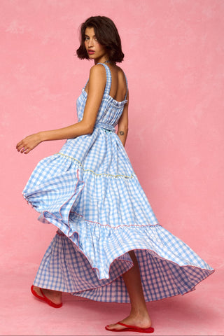 karavan clothing fashion spring summer 26 nai weekendwear collection izma dress checked ciel
