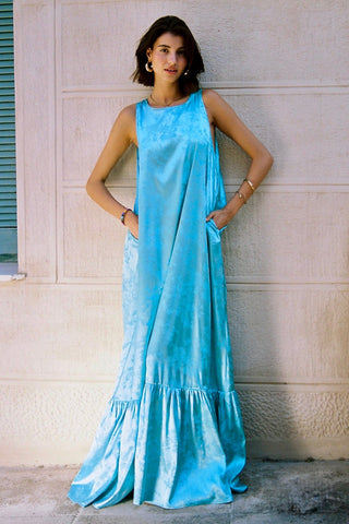 karavan clothing fashion spring summer 26 nai special issue collection salma dress aqua floral