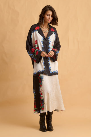 karavan clothing fashion fall winter 25 homecoming collection clover skirt ivory pixel floral