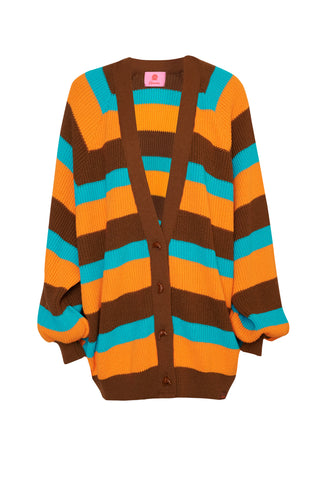karavan clothing fashion fall winter 25 homecoming collection janice cardigan brown orange