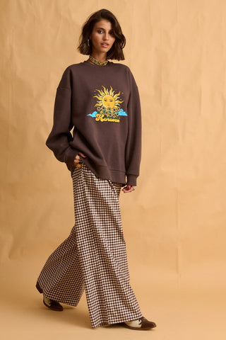 karavan clothing fashion fall winter 25 homecoming collection jasmine sweatshirt brown