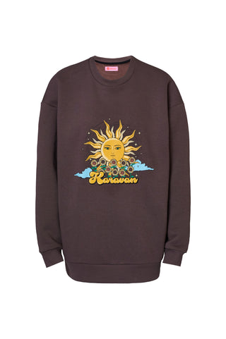 karavan clothing fashion fall winter 25 homecoming collection jasmine sweatshirt brown