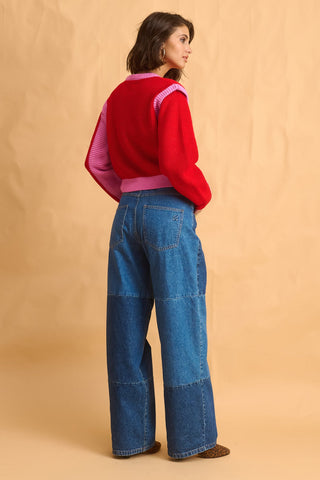 karavan clothing fashion fall winter 25 homecoming collection jenna knitted crop top red pink