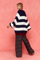karavan fall winter 26' collection adeline knitted pullover blue ivory