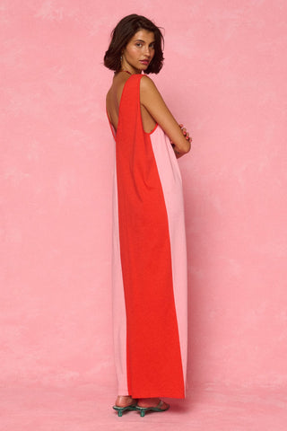 karavan clothing fashion spring summer 26 nai weekendwear collection jodie dress tomato red pink