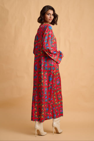 karavan clothing fashion fall winter 25 homecoming collection jolene dress pixel floral red