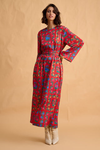 karavan clothing fashion fall winter 25 homecoming collection jolene dress pixel floral red