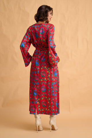 karavan clothing fashion fall winter 25 homecoming collection jolene dress pixel floral red