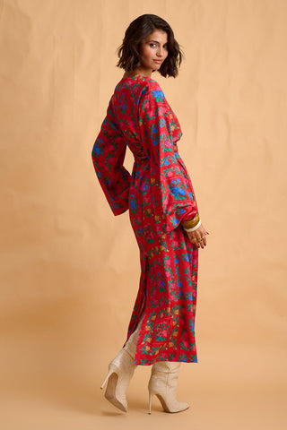 karavan clothing fashion fall winter 25 homecoming collection jolene dress pixel floral red