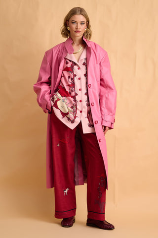 karavan clothing fashion fall winter 25 homecoming collection kirby coat pink