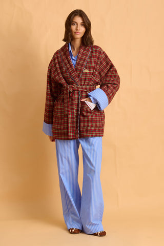 karavan clothing fashion fall winter 25 homecoming homeware collection checked red robe