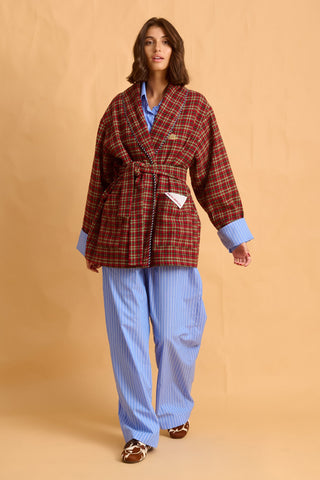 karavan clothing fashion fall winter 25 homecoming homeware collection checked red robe