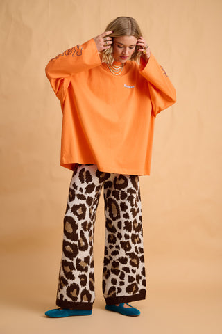 karavan clothing fashion fall winter 25 homecoming collection juno knitted trousers leopard