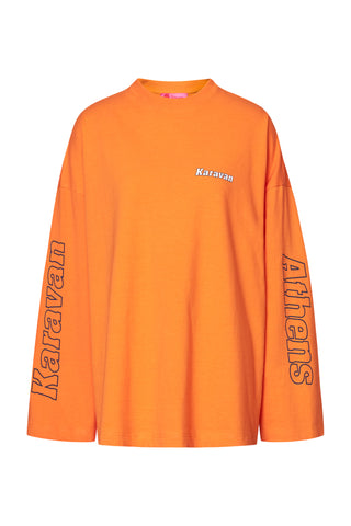 karavan clothing fashion fall winter 25 homecoming collection jutte longsleeve orange