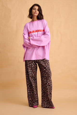 karavan clothing fashion fall winter 25 homecoming collection imani trousers leopard